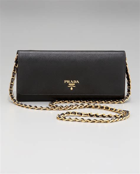 prada saffiano turnlock wallet on chain|Prada saffiano long wallet.